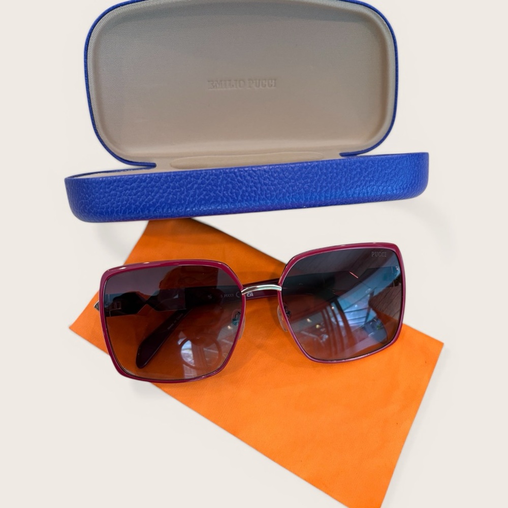 Emilio Pucci Pink Square Sunglasses